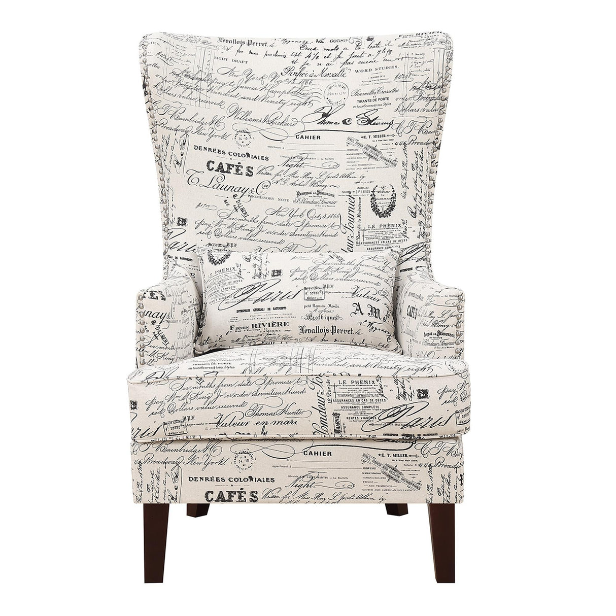 Kori Accent Chair in French Script