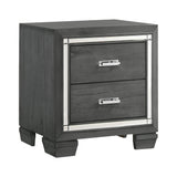 Titanium 2-Drawer Nightstand