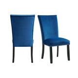 Francesca Blue Velvet Side Chair Set of 2