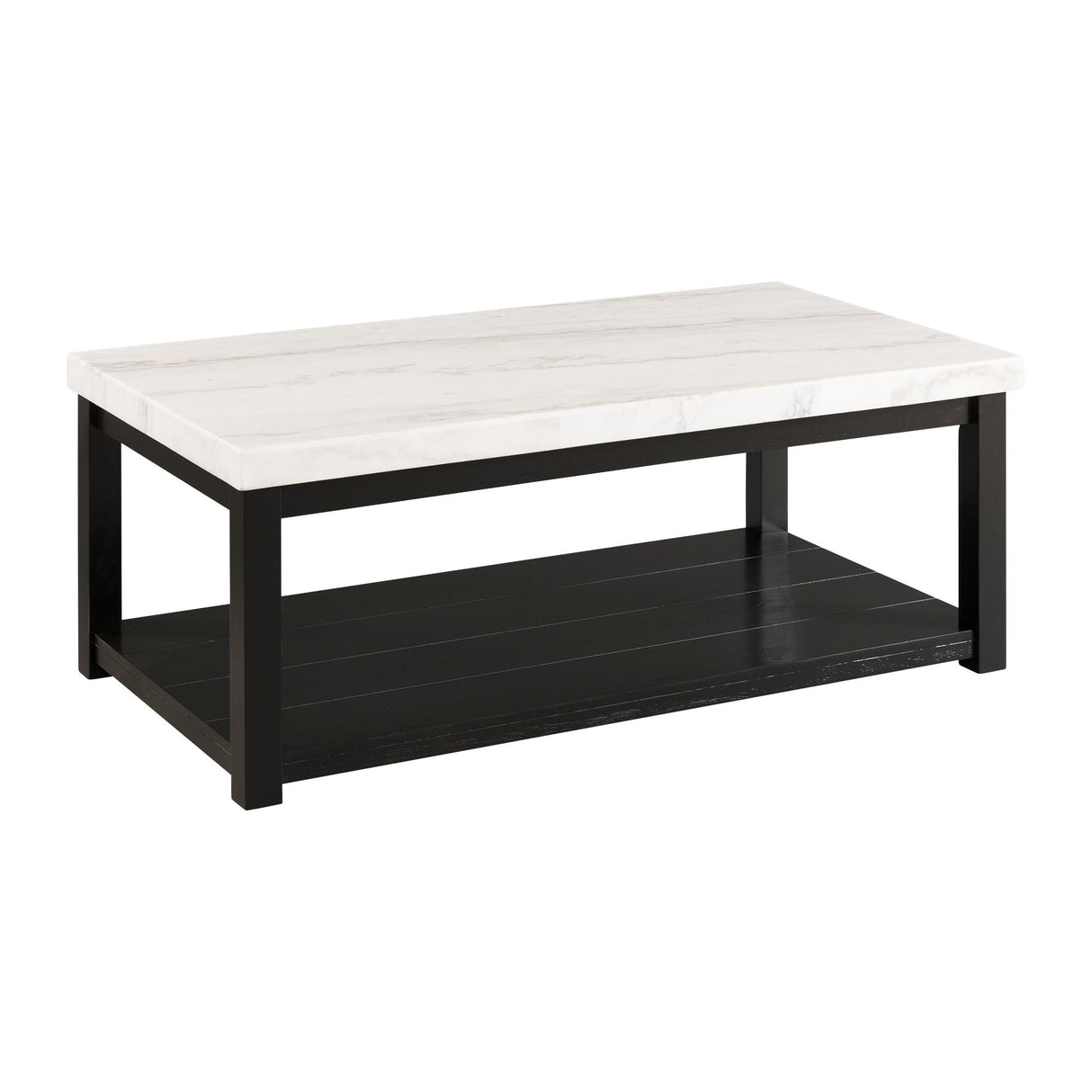 Marcello White Marble Rectangle Coffee Table