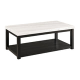 Marcello White Marble Rectangle Coffee Table