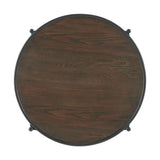 Vienna Round End Table with Wooden Top