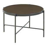 Vienna Round Coffee Table with Wooden Top