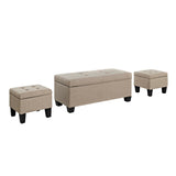 Ethan 3PK Storage Ottoman in Natural