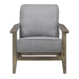 Metro Accent Chair in Slate w/ Antique Legs