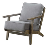 Metro Accent Chair in Slate w/ Antique Legs