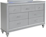 Galaxy Home Amber 7 Drawer Dresser in Silver GHF-808857997609