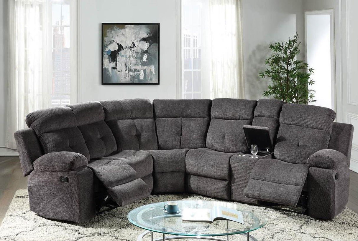 Galaxy Home Arizona Reclining Sectional in Gray GHF-808857682642