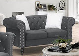 Galaxy Home Emma Loveseat in Gray GHF-808857544742