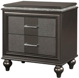 Galaxy Home Ginger 2 Drawer Nightstand in Gunmetal Copper GHF-808857952981