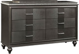 Galaxy Home Ginger 6 Drawer Dresser in Gunmetal Copper GHF-808857763143