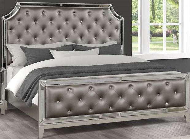Galaxy Home Harmony Full Panel Bed in Silver GHF-808857537744
