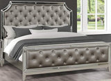 Galaxy Home Harmony King Panel Bed in Silver GHF-808857767042