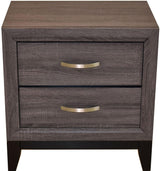 Galaxy Home Hudson 2 Drawer Nightstand in Foil Grey GHF-808857696809