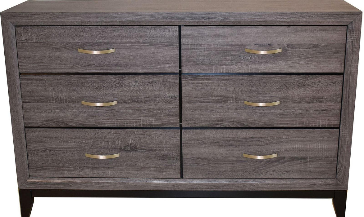 Galaxy Home Hudson 6 Drawer Dresser in Foil Grey GHF-808857665805 image