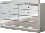 Galaxy Home Infinity 8 Drawer Dresser in Silver GHF-808857635808
