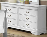 Galaxy Home Louis Phillipe 6 Drawer Dresser in White GHF-808857521040