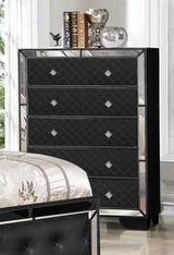 Galaxy Home Madison 5 Drawer Chest in Black GHF-808857807304