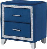 Galaxy Home Sapphire 2 Drawer Nightstand in Navy GHF-808857953377
