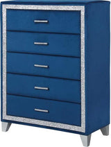 Galaxy Home Sapphire 5 Drawer Chest in Navy GHF-808857750792
