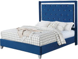 Galaxy Home Sapphire King Upholstered Bed in Navy GHF-808857840059