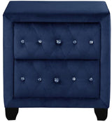 Galaxy Home Sophia 2 Drawer Nightstand in Blue GHF-733569393435