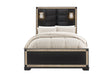 Blake Black Bed with Lamps