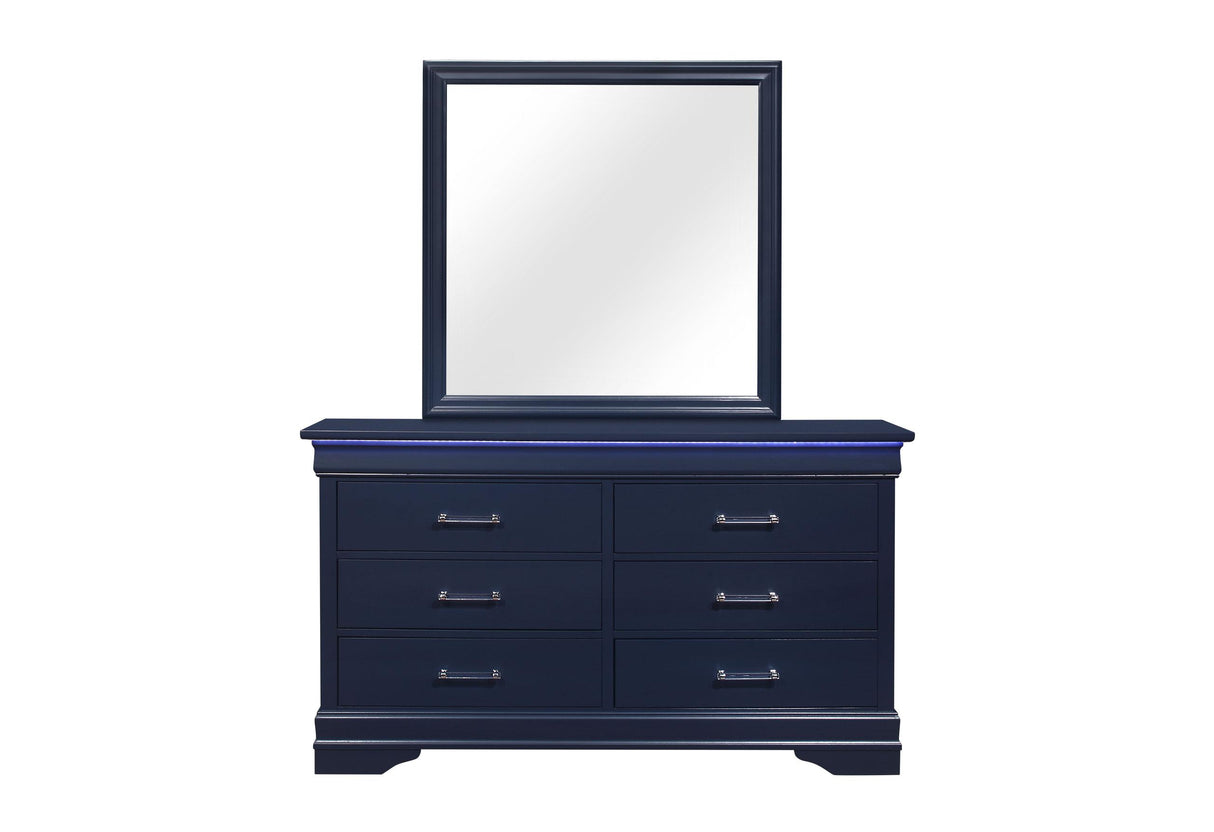 CHARLIE BLUE DRESSER WITH LED
