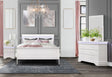 CHARLIE WHITE QUEEN BED GROUP WITH LED - galleria furniture outlet