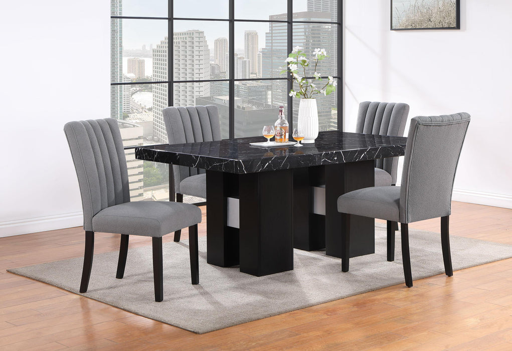 D03 DINING TABLE + D8685 DINING CHAIR GREY image