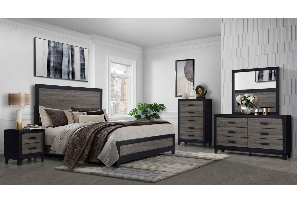LISBON GREY/BLACK FULL BED GROUP