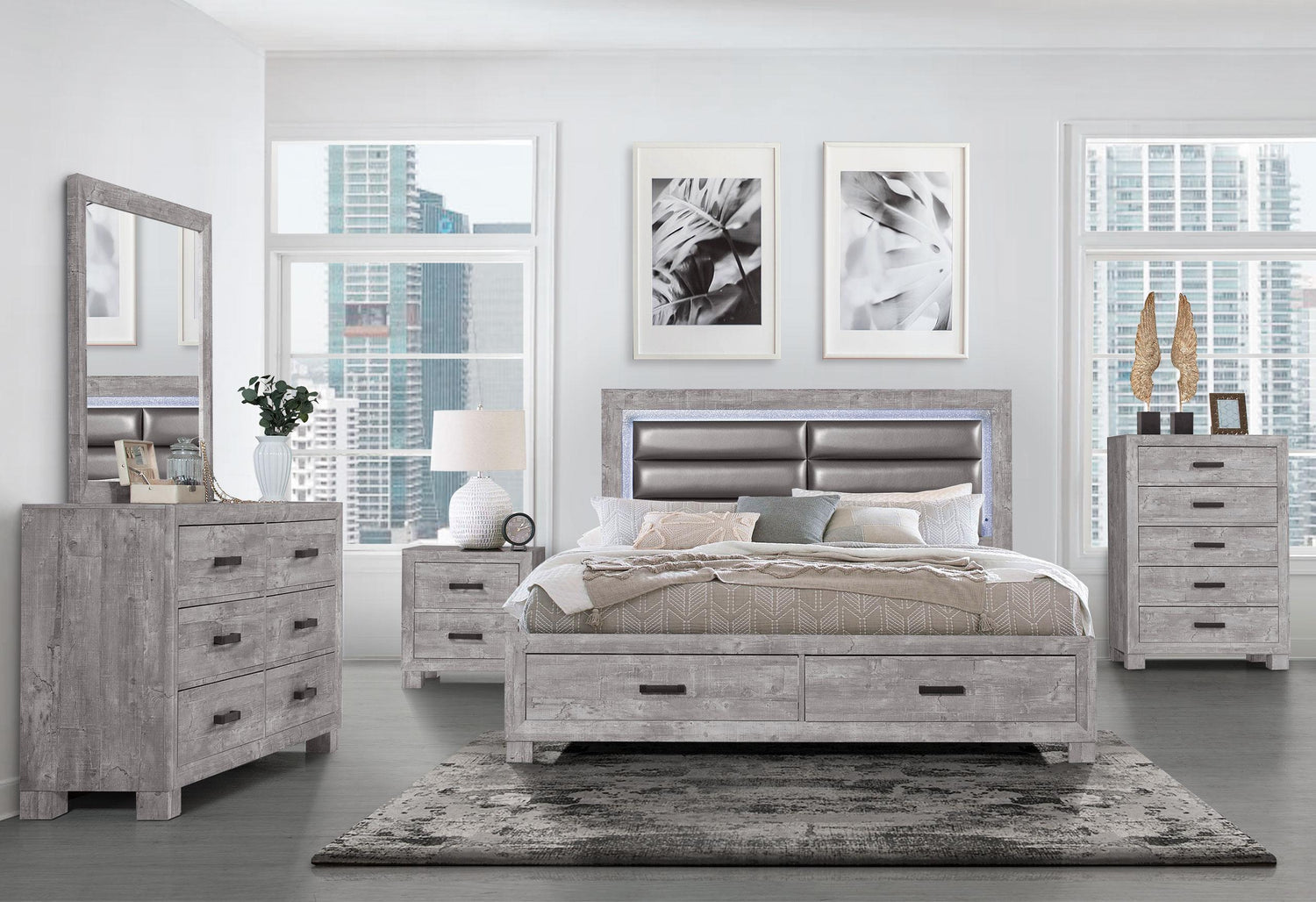 NOLAN GREY QUEEN BED GROUP