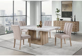 D02 NATURAL DINING TABLE + 8 D8683 DINING CHAIRS
