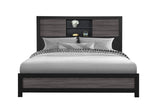Lisbon Grey/Black Bookcase Bed