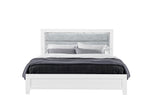 LUCCIA WHITE KING BED WITH LED, DRESSER, MIRROR, NIGHTSTAND