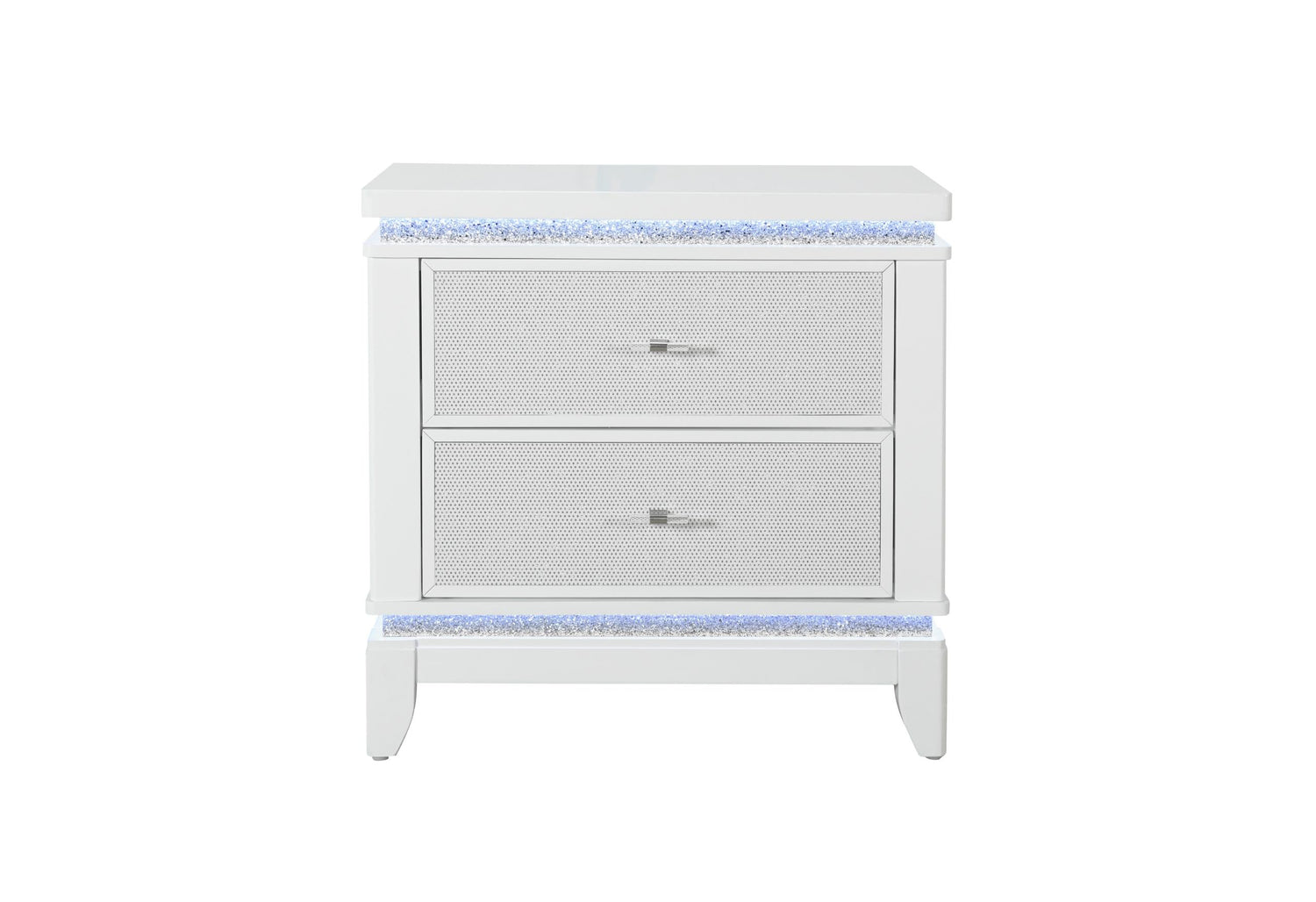 ALINA WHITE NIGHTSTAND WITH LED AND USB