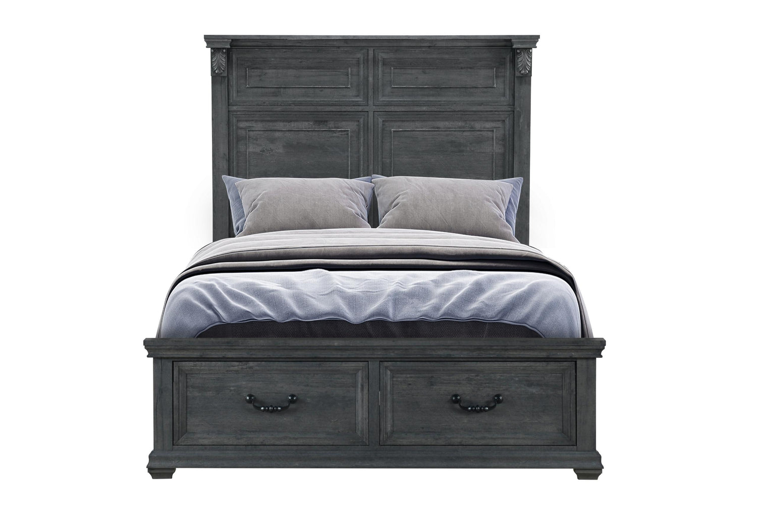 TATUM GREY QUEEN BED WITH STORAGE