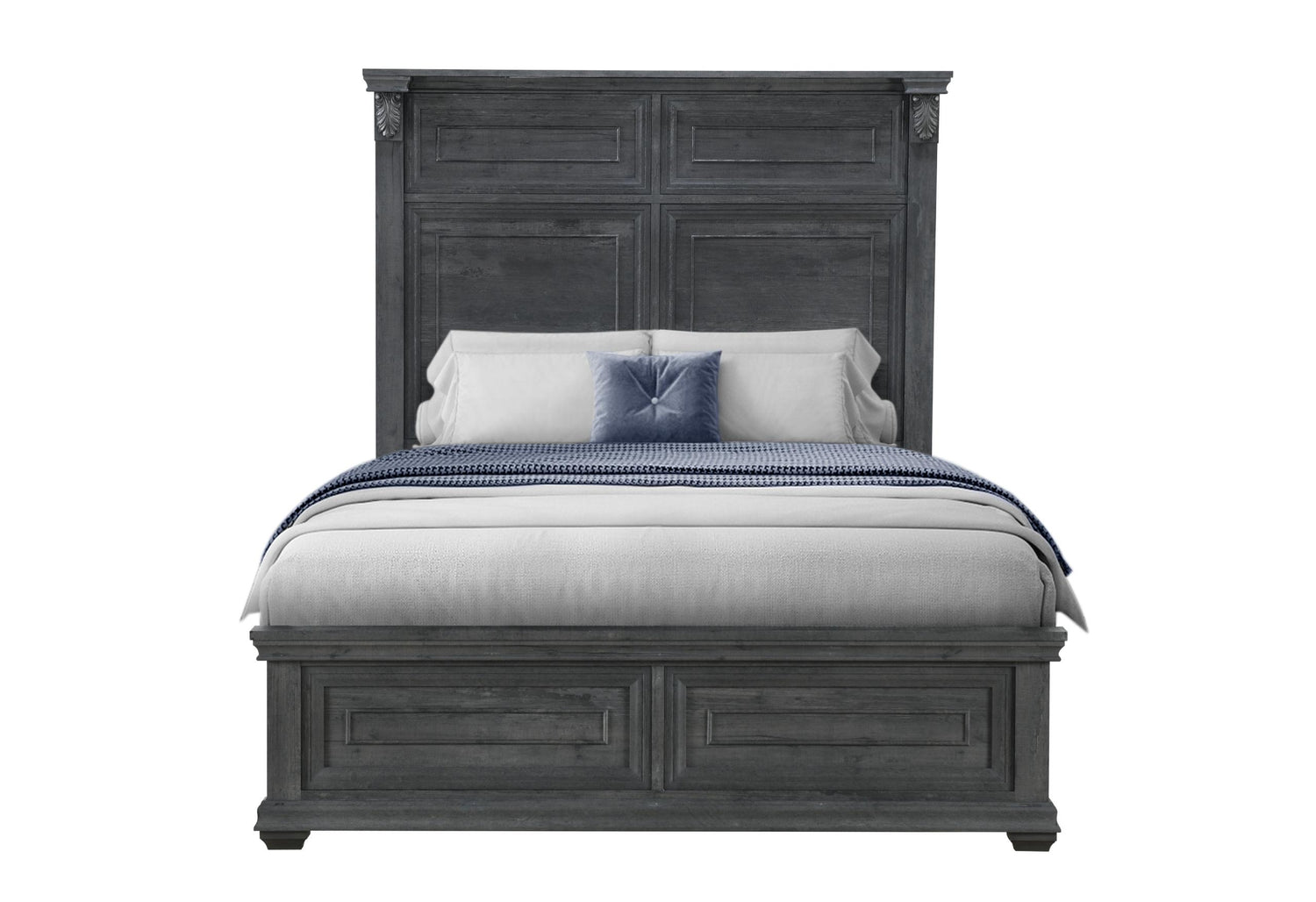TATUM GREY QUEEN BED WITHOUT STORAGE