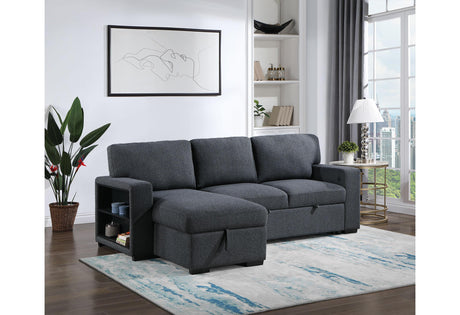 U0202 Dark Grey Reversible Pull Out Sofa Bed