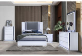 YLIME SMOOTH WHITE DRESSER, MIRROR, NIGHTSTAND