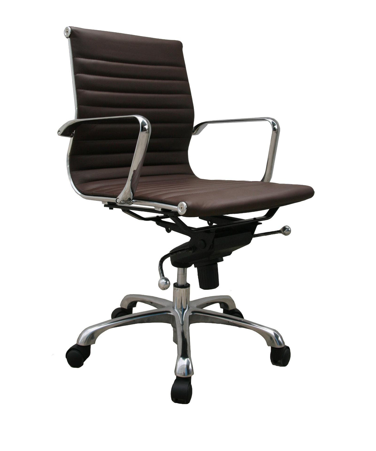 J&M Comfy Low Back Brown Office Chair