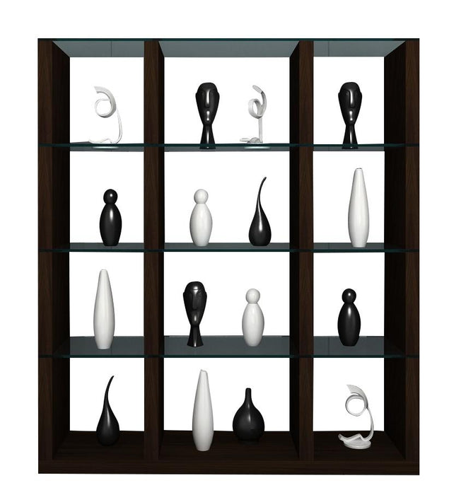 J&M Float Dining Display Wall in Dark Oak image