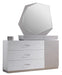 J&M Florence Dresser and Mirror in White and Taupe image