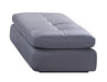 J&M Furniture 397 Italian Leather Ottoman in Grey image