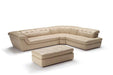 J&M Furniture 397 Italian Leather Sectional Beige Color RAF Chaise image