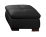 J&M Furniture 625 Italian Leather Ottoman in Grey image