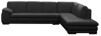 J&M Furniture 625 Italian Leather Sectional RAF in Black image