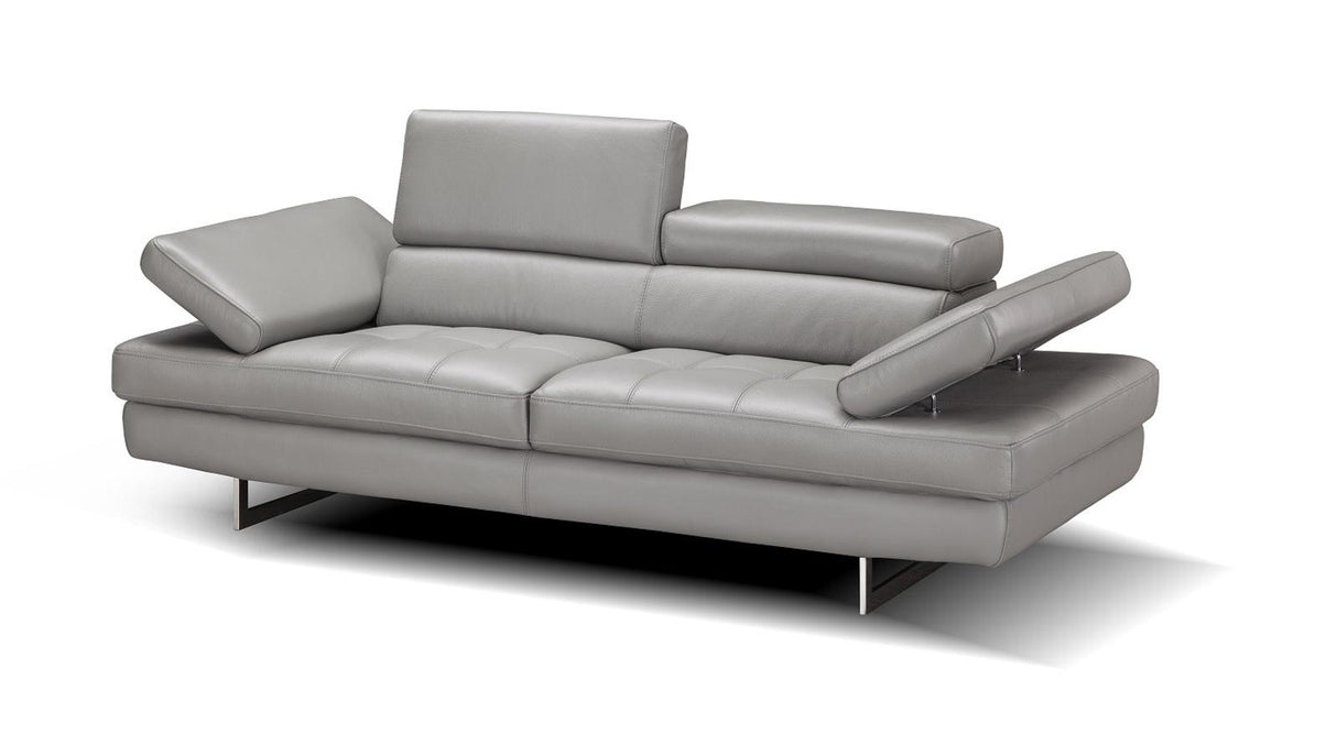 J&M Furniture Aurora Loveseat in Light Grey