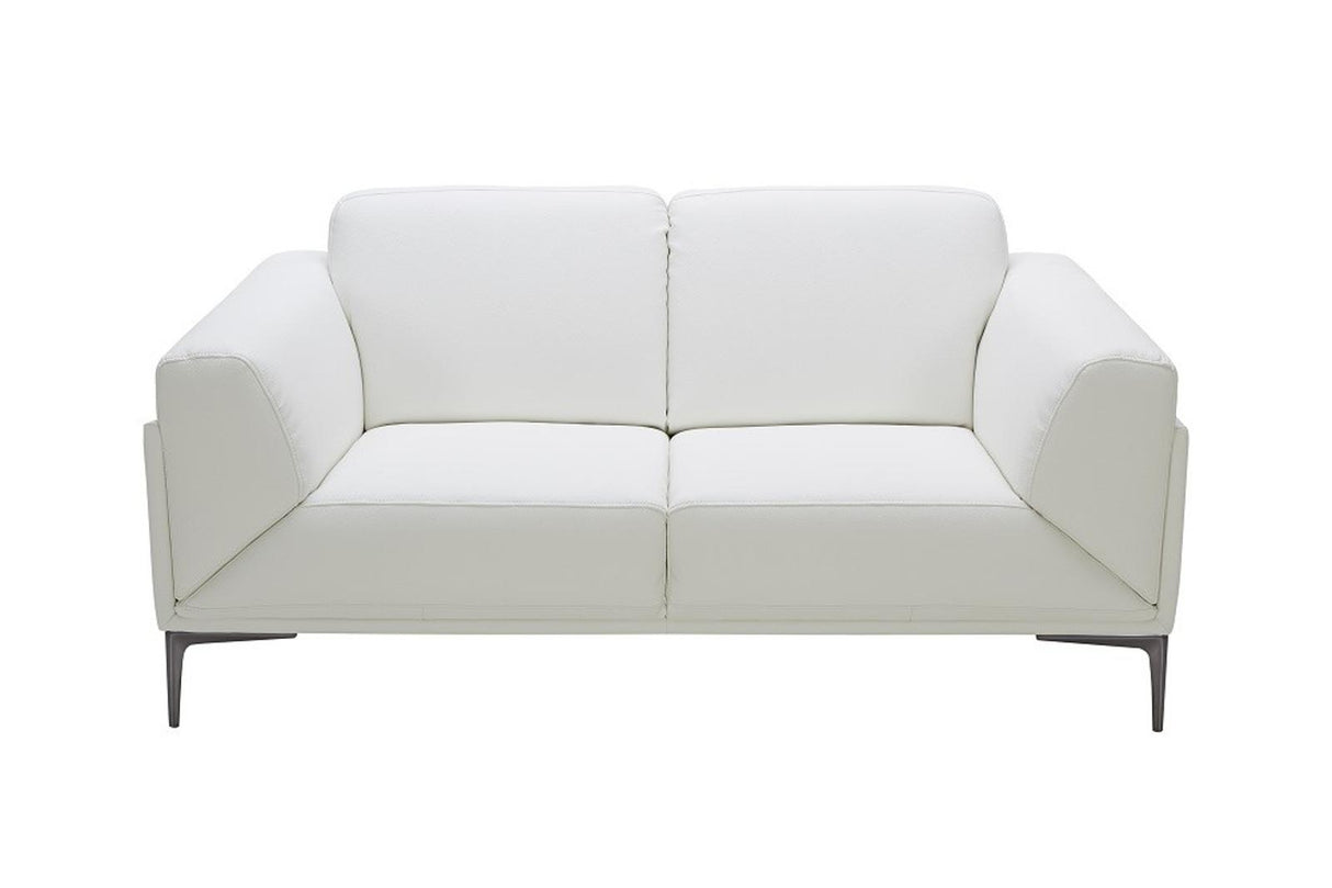J&M Furniture Davos Loveseat in White
