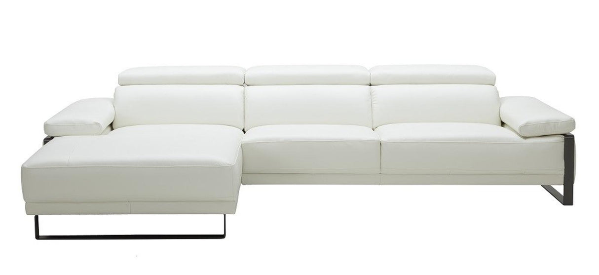J&M Furniture Fleurier Left Hand Facing Chaise Sectional in White
